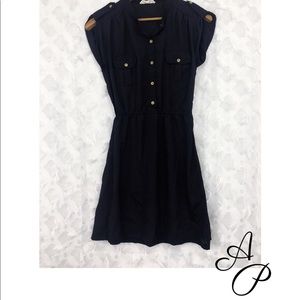 Black button down shirt dress business casual